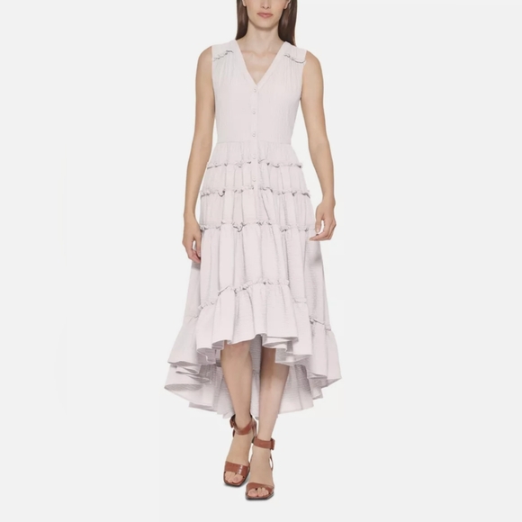 CALVIN KLEIN Ruffled Tiered Maxi Dress - Picture 7 of 7